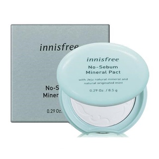 [Sep โค้ด 2JZNDG ลด 75B ขั้นต่ำ 300B วันที่ 1-30 ก.ย.2566] Innisfree No sebum mineral pact 8.5g แป้งฝุ่นอัดแข็งควบคุมความมัน เนื้อบางเบา ให้ผิวดูเนียนนุ่ม น่าสัมผัส