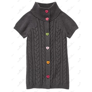 พร้อมส่ง Gymboree Heart Button Short Sleeve Cardigan ไซส์ XS [3-4ปี](สินค้านำเข้าจาก USA)