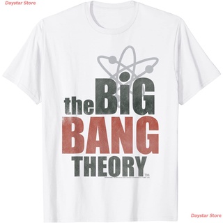 เสื้อยืดพิมพ์ลายprintingDaystar Store เดอะบิกแบงเธียรี The Big Bang Theory Logo Stack T-Shirt T Shirts เสื้อคอกลม เสื้อผ