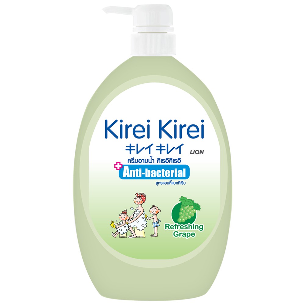 ร้านไทย  ส่งฟรี KIREI KIREI ครีมอาบน้ำ คิเรอิ คิเรอิ สูตรแอนตี้แบคทีเรีย 900 มล. (เลือกกลิ่นได้) กลิ่นองุ่น เก็บเงินปลายทาง
