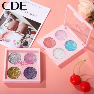 เจลกากเพชรทาตา กลิตเตอร์วิ้งดาว 4 สี CDE050(ใหม่/แท้) cde 4-color sequin eyeshadow cream