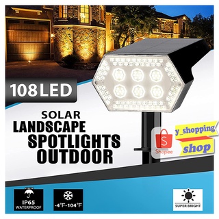 ไฟขาว ไฟสนามSolar landscape light 108 LED