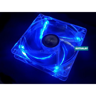 Zalman Fan พัดลมระบายความร้อน CPU คอมพิวเตอร์ PC มีไฟ LED ขนาด 12 ซม. 120 มม. สีฟ้า