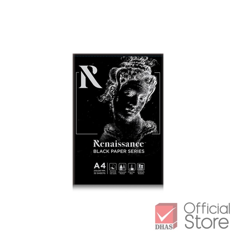 Sketch Books 139 บาท Renaissance สมุด สมุดแพด กระดาษดำ A4 จำนวน 1 เล่ม Stationery