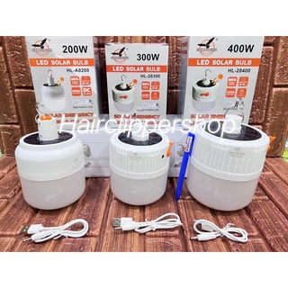 หลอดไฟพกพา LED  HL-A8200 HL-28300 HL-28400 หลอดไฟ led หลอดไฟโซล่าเซล ไฟฉุกเฉิน หลอดไฟ solar ไฟ led ไฟโซล่าเซลล์ 5.0