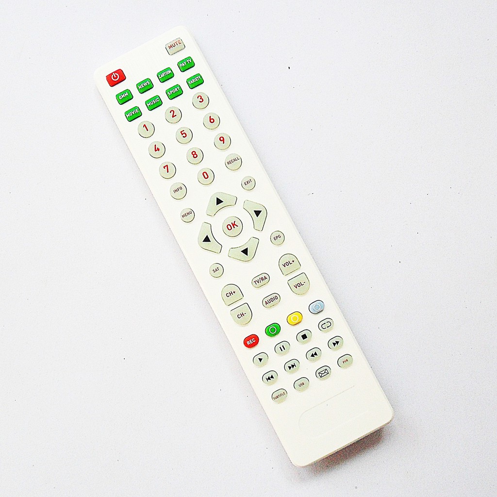 รีโมทใช้กับกล่อง จีเอ็มเอ็ม แซท รุ่น เอชดี ไวส์ * ใช้แทน เอชดีไว้ส์ พลัส ได้ * Remote for GMMZ HD WISE , HD Wise+