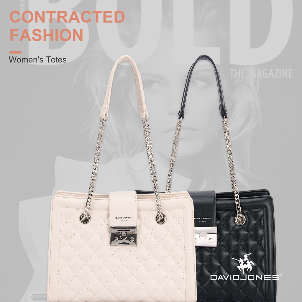David Jones Paris กระเป๋าสะพายข้าง ทรงถัง ใส่โทรศัพท์ได้ แฟชั่นวินเทจ สำหรับผู้หญิง