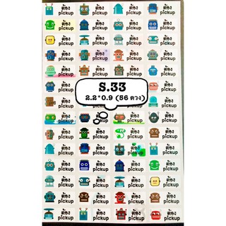 รหัสสินค้า S.33 &lt;SIZE S&gt; แปะกันน้ำโรบอท
