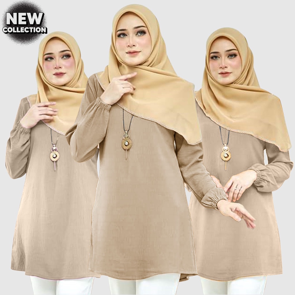 เสื้อแขนยาวหรูหรา Muslimah Top Baju Friendly Sleeves – Blouse Meer