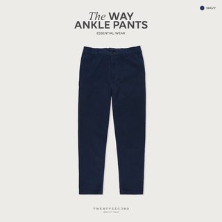 TWENTYSECOND กางเกงขายาว 5 ส่วน รุ่น Way Ankle Pants - สีกรม / Navy