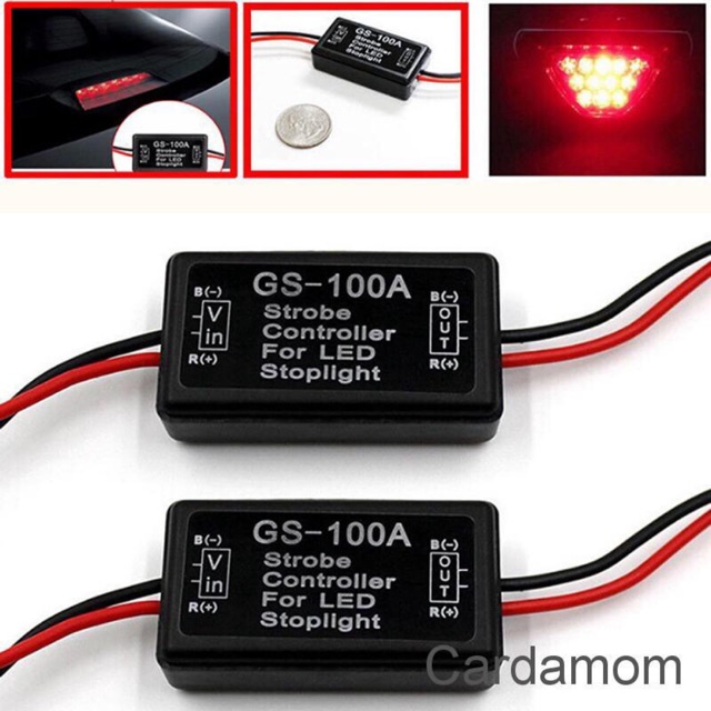 GS-100A LED เบรค STOP LIGHT STRBE แฟลช MODUDE คอนโทรลเลอร์สําหรับไฟ LED STOP
