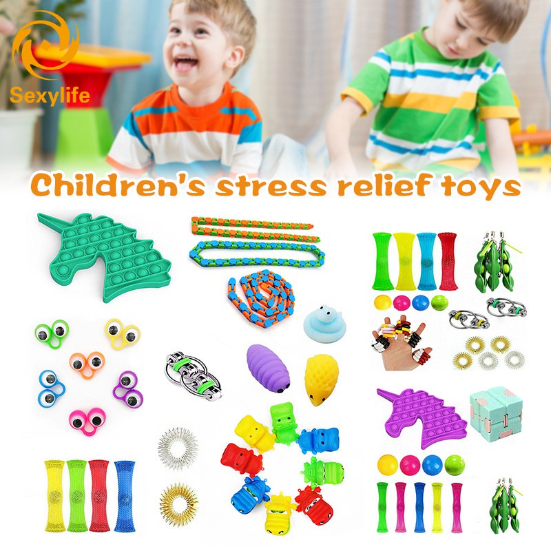 COD pop push Sensory Toys Set Stress Relief For Kids Special Toys ...