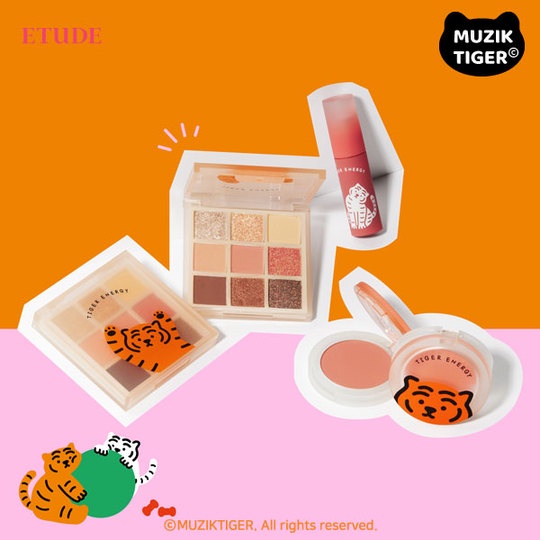 Etude X Muzik Tiger Dewy Blusher Tiger Energy / Jelly Dewy Tint Tiger Energy / Play Color Eyes Tiger Energy
