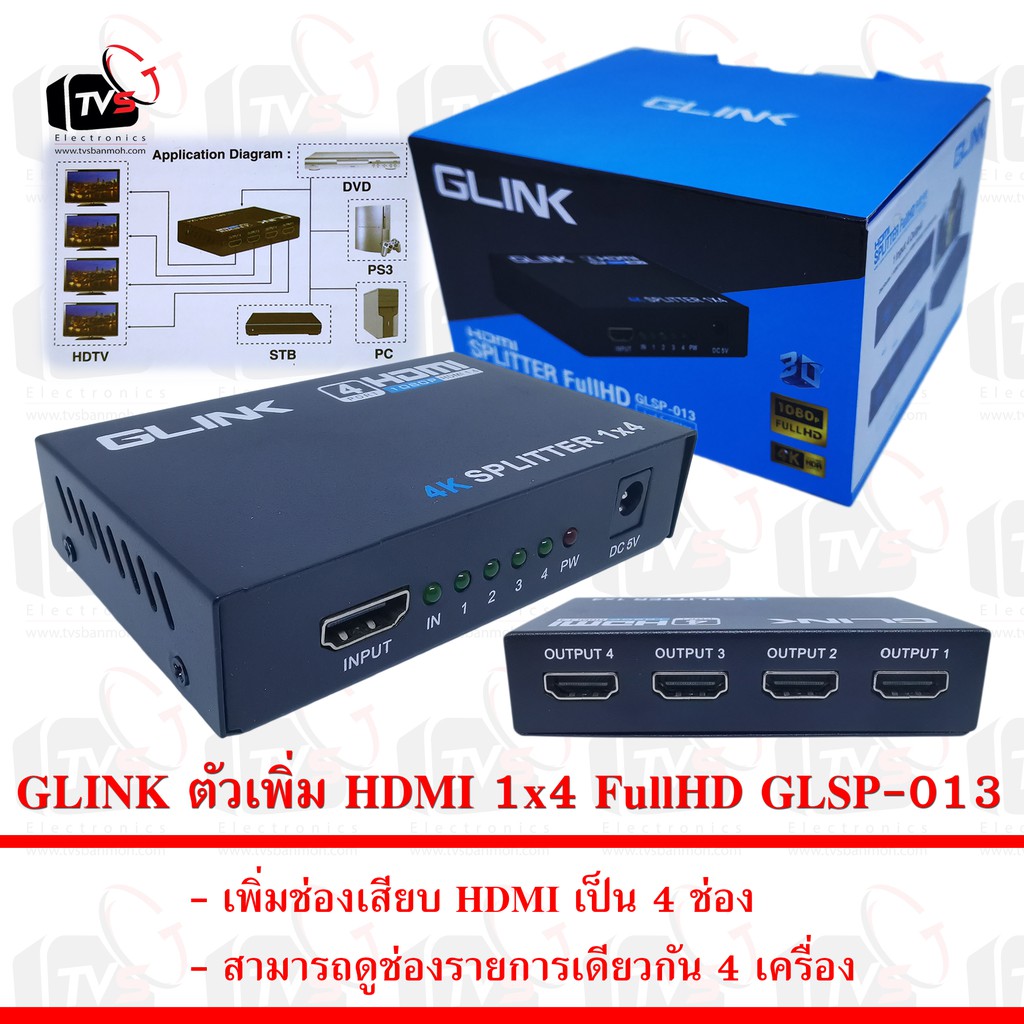 ลดราคา GLINK ตัวเพิ่มช่อง HDMI 1x4 FullHD GLSP-013 #ค้นหาเพิ่มเติม ชุด หัวแร้ง ด้ามปากกา HAKKO เสาอากาศดิจิตอล Outdoor ครบชุดเครื่องมือช่าง หัวแร้งบัดกรี