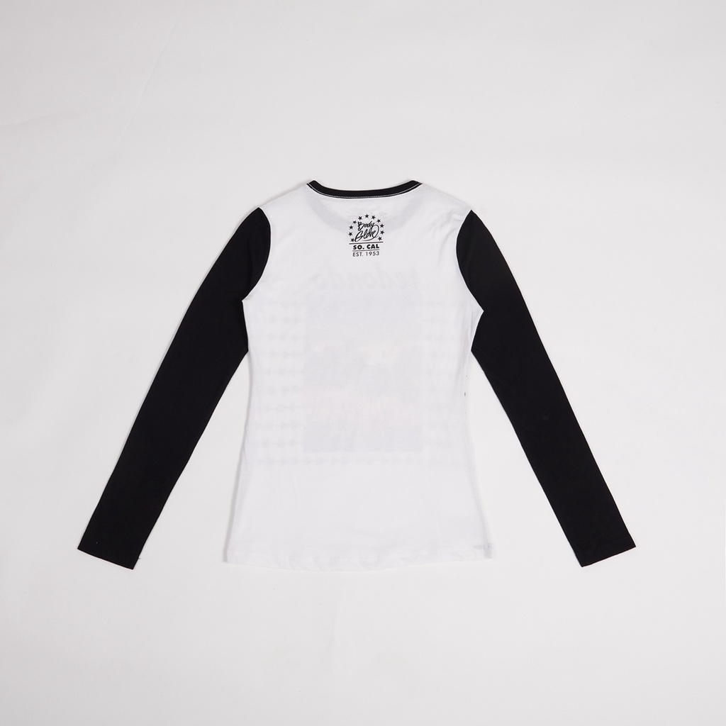 ✿☾BODY GLOVE Women CL Premium Tee T-Shirt เสื้อยืดแขนยาว ผู้หญิง สีขาว-001