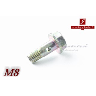 น็อตน้ำมัน Oil Bolt ขนาด M8x1.25x20 แบบ 1 รู