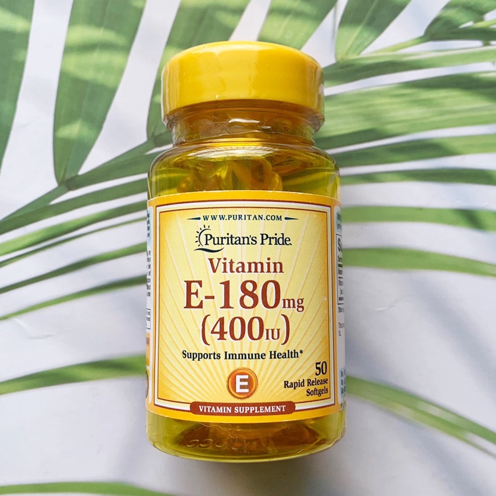 วิตามินอี Vitamin E-180 400iu 50 Rapid Release Softgels (Puritan's Pride®)