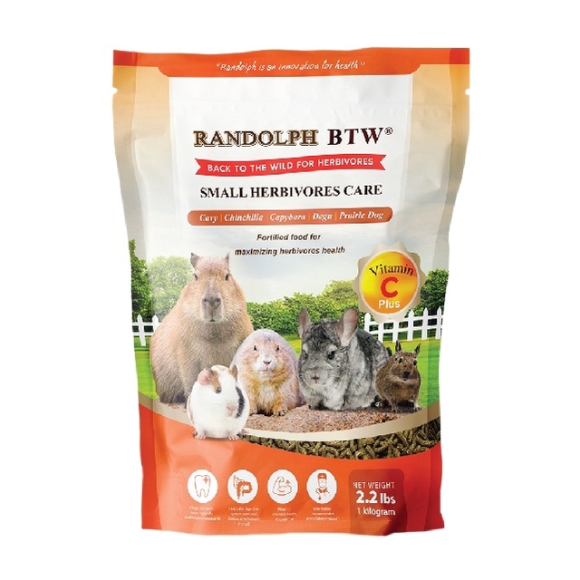 Randolph BTW Small Herbivores Care อาหาร​สำหรับสัตว์กินพืชขนาดเล็ก + เสริมวิตามินซี ราคา ถูกที่สุด ดีลบีเคเค แกลเลอรีภาพที่ 2