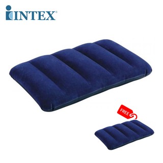 ราคาINTEX ซื้อ1 แถม 1 หมอนเป่าลม หมอน รุ่นคลาสสิก สีน้ำเงิน 227484+227484