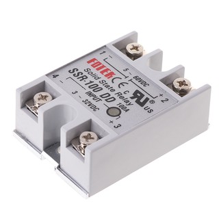 โมดูลโซลิคสเตตรีเลย์  SSR-100 DD 100 A 3-32V DC Input 5-60 V เอาต์พุตรีเลย์ DC