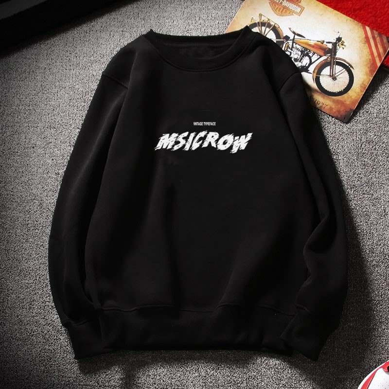 Sweater Unisex/เสื้อสเวตเตอร์คอกลมแขนยาว เสื้อกันหนาว แฟชั่น สำหรับผู้ชายและผู้หญิง สีดำ สีเทา สีขาว m l xl xxl xxxl/58