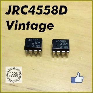 JRC4558D JRC4558 Vintage Opamp  ผลิตยุค 80  เป็นของใหม่เก่าเก็บ NOS