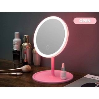 กระจกแต่งหน้ามีไฟ LED MAKEUP MIRROR  ปรับแสงไฟ ปรับมุมกระจกได้