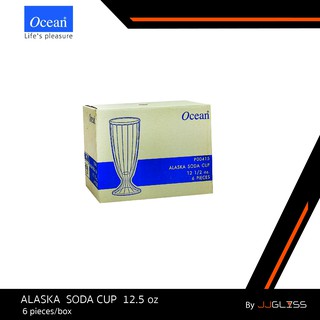 JJGLASS - (Ocean)  P00415 Alaska Soda Cup 12 1/2oz. (355ml.) -  แก้วไอศครีม  แก้วใส บรรจุ 6 ใบ