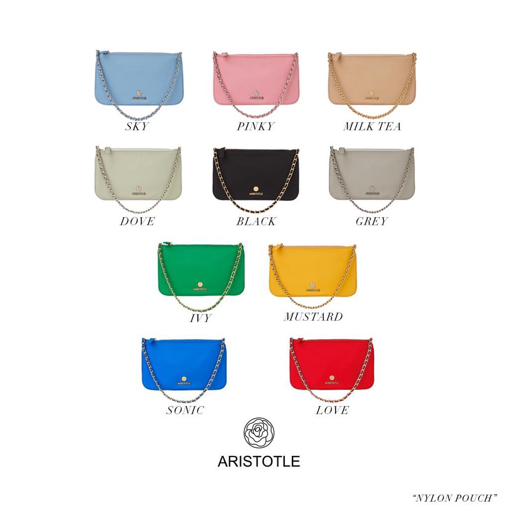 Aristotle Bag รุ่น Nylon pouch ✅new tag✅ Sonic(น้ำเงิน)