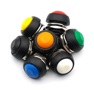 สวิตช์กดติด ปล่อยดับ PBS-33b 2Pin Mini Switch 12mm 1A 250V ACWaterproof momentary Push button Switch Non-locking
