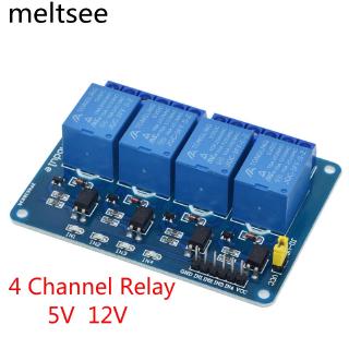 โมดูลรีเลย์เชื่อมต่อ 5v 12v 4 ช่อง สำหรับ arduino arm pic avr dsp พร้อมกับ optocouple 4 ทาง