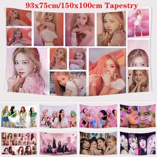 โปสเตอร์ พิมพ์ลายเกิร์ลกรุปเกาหลี ชื่อดัง Blackpink Jennie Rose Lisa โพลีเอสเตอร์ขนาด 93x75 ซม. 150x100 ซม. สําหรับแขวนตกแต่งผนัง ห้องนอน โซฟา