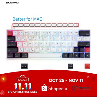 [ENG key]SK64S/AK64S คีย์บอร์ด gaming Skyloong 64Keys RGB Bluetooth Hotswappable Gateron Optical Switch Programmable
