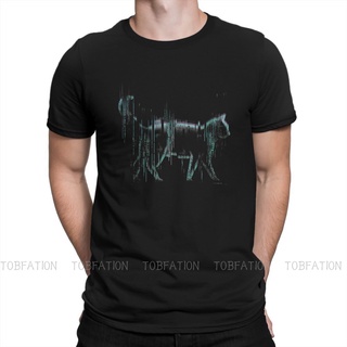 เสื้อยืดวินเทจเสื้อยืดคอกลม ผ้าฝ้าย 100% พิมพ์ลายกราฟฟิค The Matrix Neo Film Techno Cat แนวสตรีท ขนาดใหญ่ สําหรับผู้ชายS