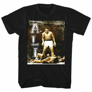 เสื้อยืด ผ้าฝ้าย พิมพ์ลาย Muhammad A.Li Liston Boxing สไตล์วินเทจ