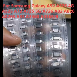 พอร์ตชาร์จ USB สําหรับ Samsung Galaxy A52 A526 4G A525 A72 A725 5G A726 A82 A826 A826S A33 A3360 A336E/B 2-30 ชิ้น