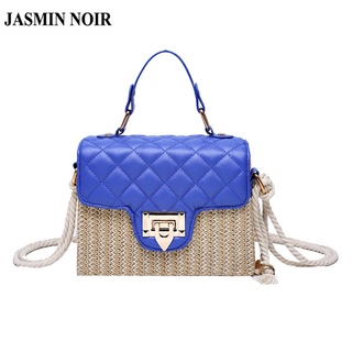 Jasmin NOIR กระเป๋าสะพายข้าง ฟางล็อค สําหรับผู้หญิง