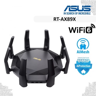 เราเตอร์ ASUS (RT-AX89X) 12-stream AX6000 Dual Band WiFi 6 (802.11ax) Router supporting MU-MIMO and OFDMA