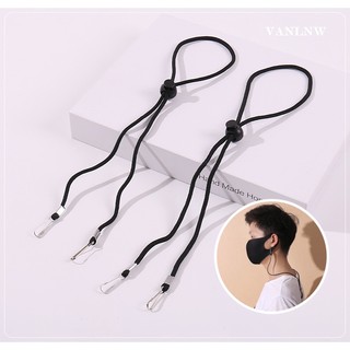 สายคล้องแมส MASK STRAPS BLACK  สายคล้องหน้ากากอนามัย สำหรับผู้ใหญ่/เด็ก สายปรับระดับสั้น-ยาว คล้องคอได้ ใช้งานสะดวกสบาย