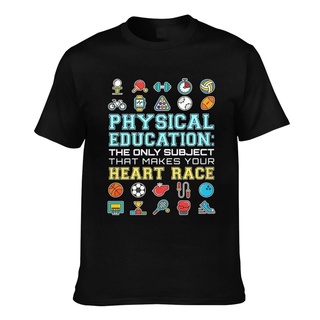 เสื้อยืดแขนสั้น พิมพ์ลาย Pe Teacher Physical Education Makes Your Heart สําหรับผู้ชาย