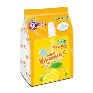 เจเล่บิวตี้ เลมอน วิตามินซี 150 มล. แพ็ค 3 ถุง Jele Beauty Lemon Vitamin C 150 ml. Pack of 3 bags.