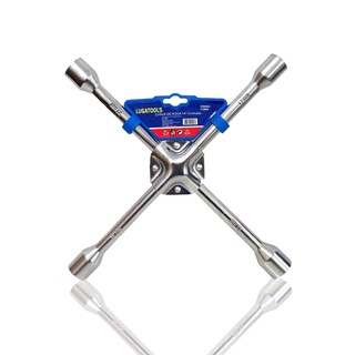 Chave De Roda Cruz 4 Bocas 14 Pol 17x19x21x23mm Cromada Para Veículos Carros