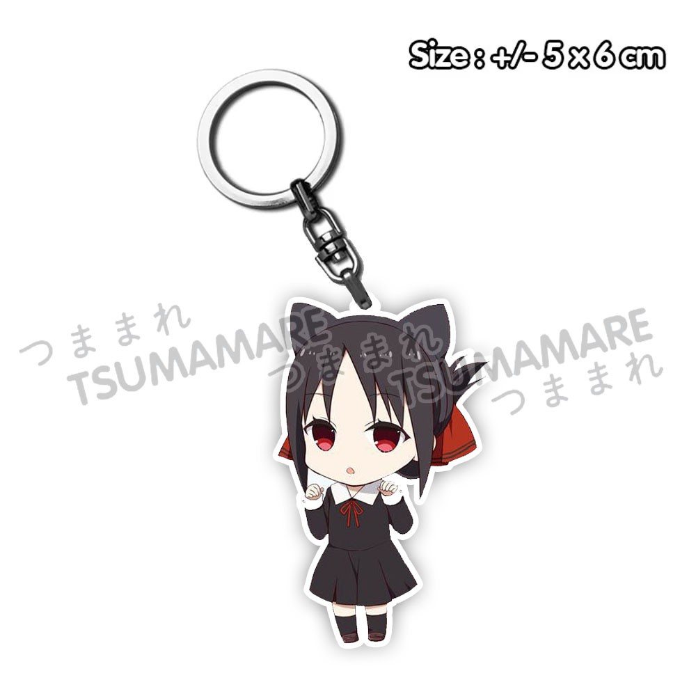GANTUNGAN Kaguya-sama Love Is War อะนิเมะพวงกุญแจอะคริลิค: Kaguya Shinomiya