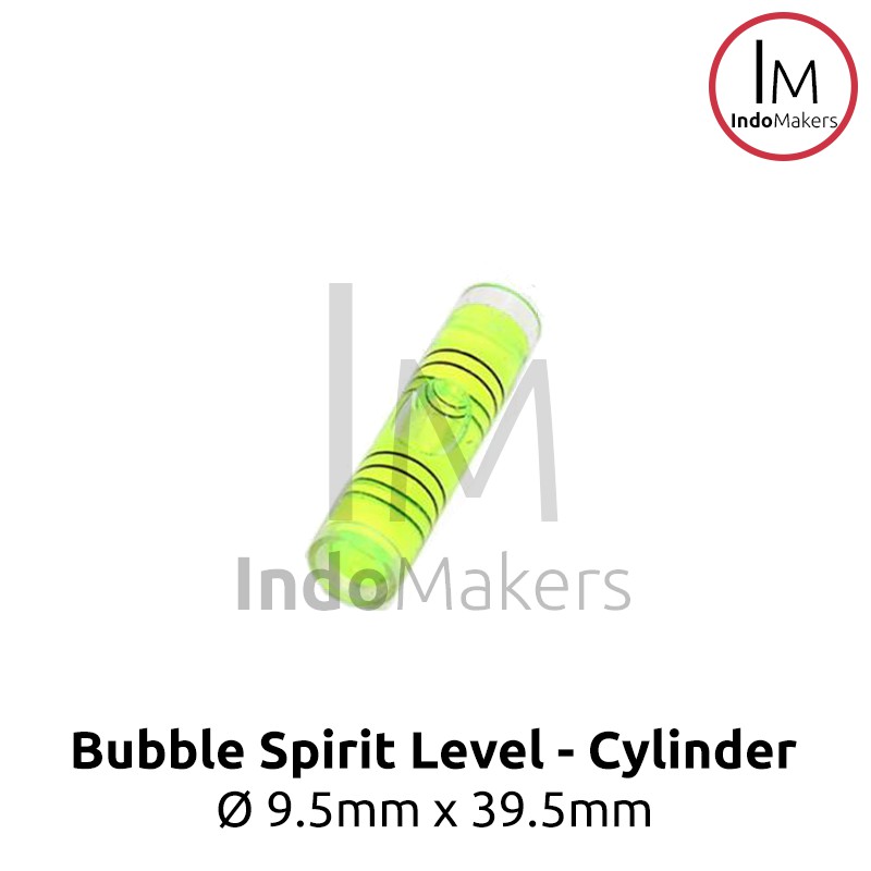 Bubble Spirit Level กระบอก Waterpas สีเหลือง 9.5x39.5mm