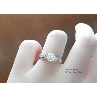 Diamond Ring แหวนเพชร CZ แท้ ดีไซน์สวยหรู  ขนาดกำลังสวย เพชรขาวใสมากๆๆๆ เล่นไฟดีเว่อร์ๆ