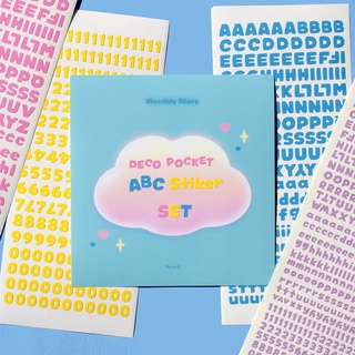 Decoration pocket ABC sticker set of 10