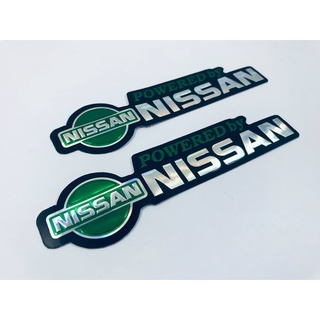 สติ๊กเกอร์ Nissan นิสสัน โลโก้ สีเขียว สติกเกอร์ [2ชิ้น] แต่งรถ ติดรถ รถยนต์ รถกระบะ 3D นูน ติดกระจก ท้ายรถ Logo Sticker