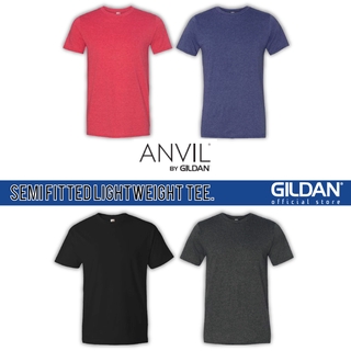 Anvil เสื้อยืดผู้ใหญ่ กึ่งฟิตติ้ง น้ําหนักเบา - สีดํา / แดง อากาศ น้ําเงิน / เทาเข้ม 980