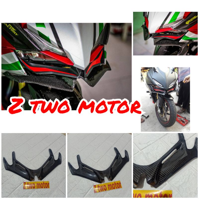 Carbon Kevlar Winglet Honda CBR250RR CBR 250RR 250 Carbon wingside winglet ด้านหน้า variation cbr250