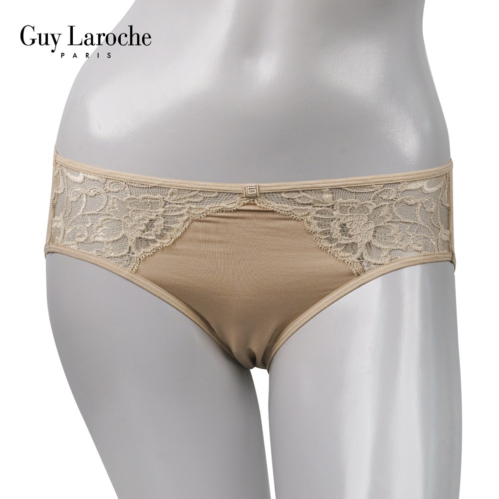 Guy Laroche GU3M92 กางเกงชั้นในสตรี ทรง HALF ครึ่งตัว แต่งลูกไม้ ผ้า Tactel นุ่ม ยืด สวมใส่สบาย